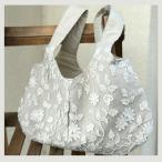 ai 布製トートバッグ 人気のカフェカーテンにお出掛けバッグ出来ました ［cl25］ 軽量 レース リネン ナチュラル 雑貨 おしゃれ 可愛い