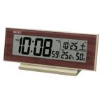 ショッピング目覚まし時計 セイコークロック(Seiko Clock) 目覚まし時計 置き時計 ナチュラル テーブルクロック 電波 デジタル カレンダー 温度 湿度 表示