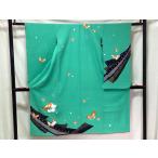  б/у товар натуральный шелк 4 tsu.. перо рисунок "Семь, пять, три" праздник надеты 7 лет девочка женщина .K25002 t