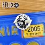 フィリックス シボレー ナンバーボルトキャップ ライセンスボルト FELIX CHEVROLET キャラクター ホワイト ナンバープレートアクセサリー カーアクセサリー