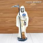 サンタムエルテ オブジェ ホワイト インテリア St.Muerte サンタ・ムエルテ 置物 人形 メキシコ民芸 雑貨 骸骨 スカル 白 メキシコ雑貨 メキシカン MEXICO