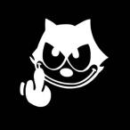 ステッカー BAD FELIX face 全2色 ホワイト ブラック 車 バイク デカール シール 転写 カッティングステッカー シール FELIX THE CAT フィリックス ザ キャット