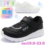 キッズ ジュニア スニーカーEDWIN エドウィン 防水 ガールズ ローカット かわいい おしゃれ 紐なし 軽量 カラフル マジックテープ ベルクロ 通学 No.3677