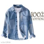 ショッピングダンガリー ダンガリーシャツ メンズ シャツ デニムシャツ カジュアルシャツ トップス チェック柄 長袖 春 夏 秋