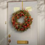 ショッピングクリスマスリース クリスマスリース フラワー まつぼっくり 木の実 ギフト 玄関リース クリスマスプレゼント 装飾 ディスプレイ 壁掛け ドア吊り 撮影 道具 インテリア リース