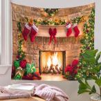 タペストリー クリスマス パーティー 飾り 北欧 暖炉 祝い メリークリスマス 飾り付け インテリア ベッドルーム リビング 部屋用 フォトブース