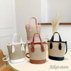 ショッピングストローバッグ ストローショルダーバッグ かごバッグ 夏