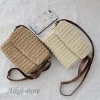 かごバッグ レディース ショルダーバッグ 斜めがけ　麦わらバッグ ピクニック おしゃれ 海 ビーチ 夏バッグ 麦わらバッグ 軽量 かわいい 草編みバッグ