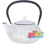 鉄瓶 急須 南部鉄器 鉄やかん 鋳鉄 ティーポット 茶こし付き 紅茶 ポット 手作り 耐熱急須 白いやかん 鉄分補給 ih対応 直火可 やかん 鉄びん 鋳物 鉄器 茶道道