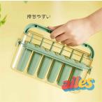 製氷皿 アイスキャンディーメーカー アイスクリーム 製氷器 4p DIY アイスキャンデー型 蓋付き フタ付き パーティ フルーツ 手作りアイス 手が汚れない 調理器具