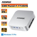 2026 новый товар Mini PC[AMD R7 7735HS 24GB+1TB LPDDR5] максимальный 4.75GHz Mini PC Win11Pro 3 экран мощность 2.5Gbps WiFi6ge-mingpc