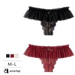 ショーツ 単品 チュールレース Tバックショーツ aimerfeel エ下着 レディース 女性 メフィール メール便可