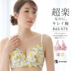 ストレスフリー aimerfeel楽ブラ(R) 単品 ブラジャー 下着 レディース 女性 楽ちん 柔らかい 締め付けない ワイヤー 谷間 かわいい 花柄