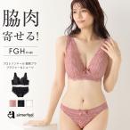 大きいサイズ ブラジャー ショーツ セット 脇高 ブラジャー&ショーツ FGHカップ 女性 下着 レディース 脇肉 セクシー 補正下着 ブラセット 谷間 脇高ブラ