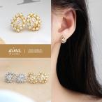 Yahoo! Yahoo!ショッピング(ヤフー ショッピング)ピアス レディース 金属アレルギー対応 ニッケルフリー SV925 プラチナ仕上げ 18金仕上げ ドロップ＆リーフ 両耳用