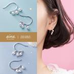 Yahoo! Yahoo!ショッピング(ヤフー ショッピング)パールピアス フックピアス パール 真珠 レディース 金属アレルギー対応 ニッケルフリー SV925 プラチナ仕上げ 18金仕上げ デュレ 両耳用 20代 30代 40代