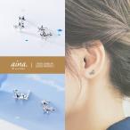 Yahoo! Yahoo!ショッピング(ヤフー ショッピング)ピアス レディース 金属アレルギー対応 ニッケルフリー SV925 プラチナ仕上げ トリプルスター 星 小さい 小さめ 両耳用