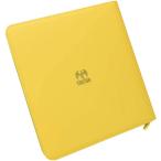AINetJP ポケモンカードファイル 12ポケット 480枚収納 PU素材 コレクションファイル (イエロー)
