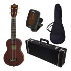 ARIA AU-1/角型ハードケース+チューナー付4点セット 新仕様 ソプラノウクレレ ギヤペグ