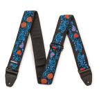 Dunlop JH24 MONTEREY BLACKLIGHT STRAP - BLUE JIMI HENDRIX гитара ремешок 