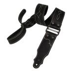 Franklin GSA-BK-NBS Black 本革 ギターストラップ レザー ストラップ Leather & Chrome Guitar Strap