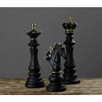 置物 3種類 ナイト キング クイーン ブラックorホワイト アンティーク 調 チェス 駒 デザイン オブジェ インテリア おしゃれ