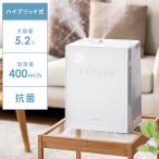 加湿器 ハイブリッド式 おしゃれ 大容量 ハイブリッド加湿器 抗菌カートリッジ コンパクトサイズ リビング 寝室 11畳 3段階調整 タイマー付き 超音波