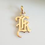 イニシャル ペンダントトップ　K k　K18　１８金　ネックレス　アルファベット
