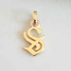 ショッピングイニシャル イニシャル　ペンダントトップ　S　ｓ　K18　１８金　ネックレス
