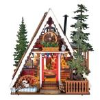 ショッピングDIYキット ROBOTIME　A-Frame Cabin【DG181】Rolife　DIYミニチュアハウス（組立キット）（英語版製品）