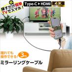 HDMI to Type-C 変換ケーブル 3m 4K 60Hz対応 ミラーリングケーブル USB-C ディスプレイケーブル