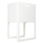 ACOT（アコット） 折りたたみ＆脚付バスケット ホワイト I-541 tw コンパクト カバン 一時置き ちょい置き 喫茶店 省スペース