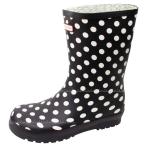 子供長靴 ジュニア レインブーツ キャサリンコテージ 001 ブラックドット Y