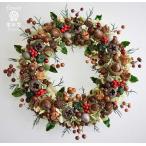 木の実がいっぱいのドライフラワーリース　ギフト プレゼント 誕生日