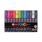 ショッピングペンケース 三菱鉛筆 水性サインペン ポスカ 極細 12色セット PC1M12C