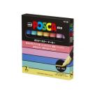 三菱鉛筆 水性サインペン ポスカ ナチュラルカラー 中字丸芯　7色セット