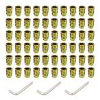 HDNCJFLEQ インサートナ 埋め込みナット 家具 木工 DIY ジョイント パーツ 接合 金具 60個 M4 M5 M6