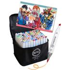 匠彩 イラストマーカー 人気プロ絵師監修72色80本マーカーペン 筆タイプ アルコールマーカーセット