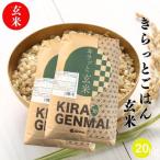 ショッピング米 10kg 【玄米】きらっとごはん玄米 20kg(10kg×2袋) 令和7年産 送料無料 玄米 20kg 玄米 米 お米 キラッと玄米 (沖縄・離島別途送料追加)