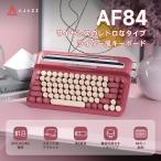 AJAZZ日本公式 AF84 メンブレンキーボード 84キー 2モード ワイヤレス Bluetooth タイプライター風 レッド