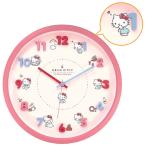 ●サンリオキャラクターズ SANRIO/アイコンウォールクロック 掛時計 連続秒針 キッズ/ハローキティ 2926-252/4518648367806 プラスト