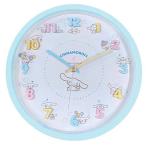 ●サンリオキャラクターズ SANRIO/アイコンウォールクロック 掛時計 連続秒針 キッズ/シナモロール 2926-263/4518648376204 プラスト