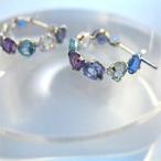 Yahoo! Yahoo!ショッピング(ヤフー ショッピング)K14ホワイトゴールド/リングピアス　　ブルー・マルチカラージュエル　　（代引不可）