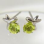 Yahoo! Yahoo!ショッピング(ヤフー ショッピング)K14WG ホワイトゴールド/ペリドット　ピアス　（取寄せ/代引不可）