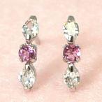 Yahoo! Yahoo!ショッピング(ヤフー ショッピング)K14ホワイトゴールド/ピンクトルマリン＆キュービック　ピアス　（代引不可）