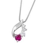 Yahoo! Yahoo!ショッピング(ヤフー ショッピング)Jean Clara（ジーンクララ）/シンセティックルビー＆キュービック　シルバーペンダント　JN-175SR（取寄せ/代引不可）