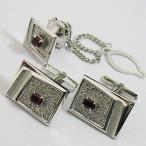 Yahoo! Yahoo!ショッピング(ヤフー ショッピング)半額/　K14ホワイトゴールド　ルビー/カフスボタン・タイタックピンセット（代引き不可）