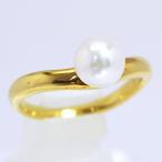現品限り/セイコージュエリー K18 ゴールド 18金/パール リング 真珠 6.5mm玉 指輪 誕生石 6月 ジュエリー レディース  シンプル フォーマル 12号 TS-7252