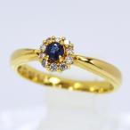 現品限り/セイコージュエリー K18 ゴールド 18金/ダイヤモンド サファイヤ リング サファイア 指輪 誕生石 9月 ジュエリー レディース 11.5号 TS-7379