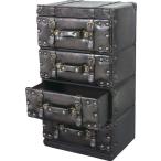 東谷 AZUMAYA チェスト4D 4段 ROOM ESSENCE Travel Furniture トランク チェスト IW-874(家具/収納/タンス/チェスト)